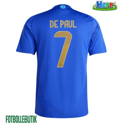 Argentina Rodrigo De Paul #7 Bortatröja Copa America 2024 Kortärmad